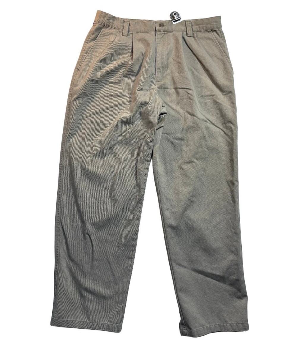 Dockers Men’s Khaki Pleated Chino Pants W34 L30 Classic Fit Beige Casual